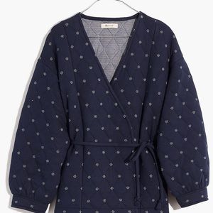 Madewell quilted wrap jacket.
